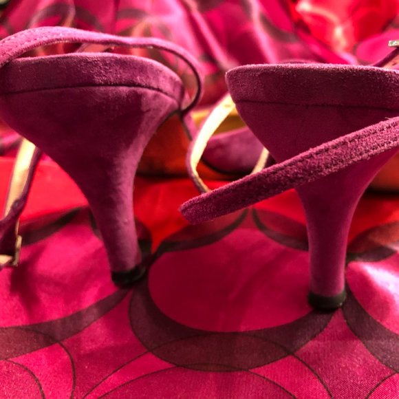 Pink Suede Slingbacks (Size 8.5) - Picture 3 of 9